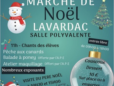 Affiche Marché de Noël Lavardac 2023