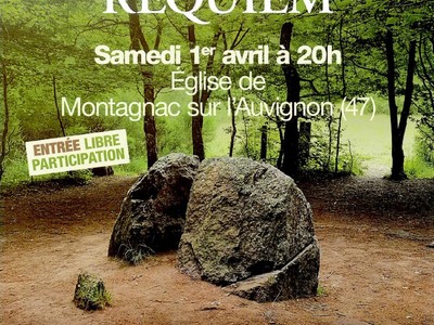 Affiche concert Requiem Mozart Montagnac 2023