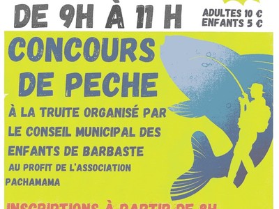 Affiche concours de pêche à la truite_Barbaste_2024