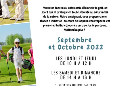 Affiche journees portes ouvertes golf septembre octobre 2022 
