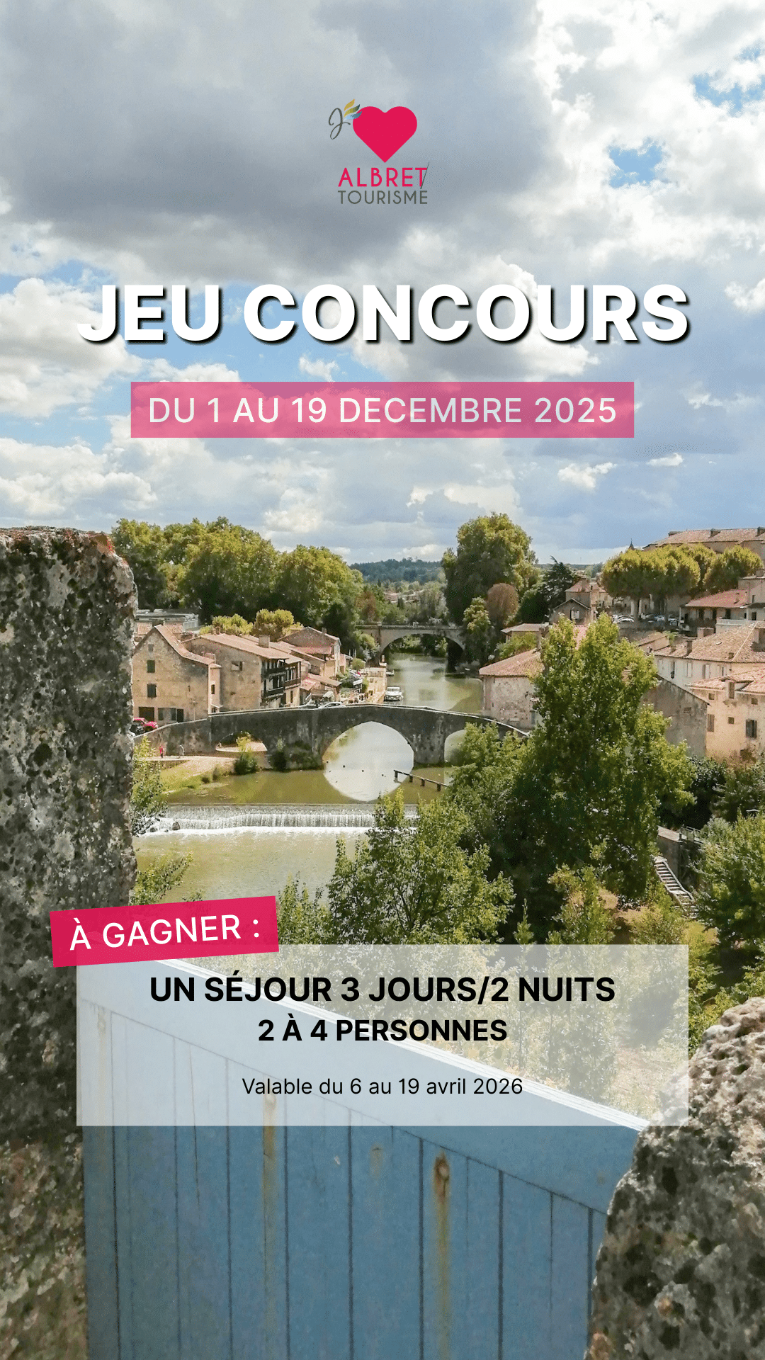 Jeu concours Albret Tourisme Instagram